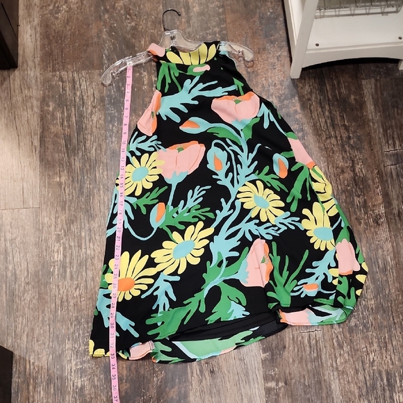 Judith March Black Dress with Floral Print - Picture 2 of 8